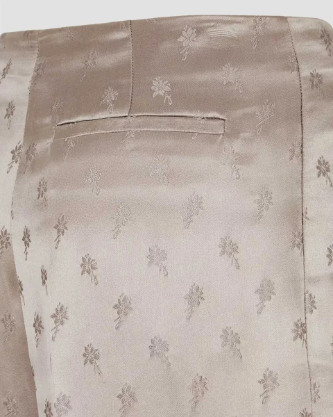 Beige Silk Trousers — снимка 3