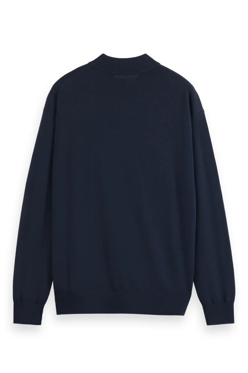 Плетено Core-Dropped Shoulder Mock Neck 179184 SC0002 night — снимка 2