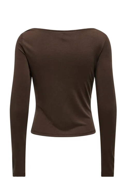 Top Onlhannah L/S Metal 15377136 19-1015 TCX bracken — снимка 2