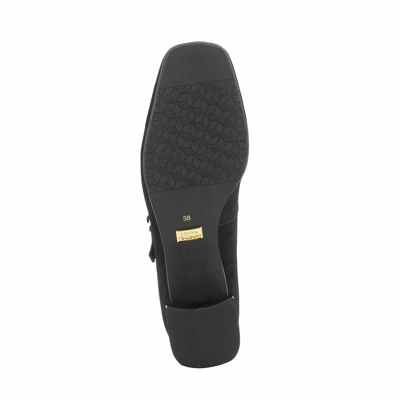 Токчета DONNA ITALIANA – 11343-610-860 NOBUK BLACK MB — снимка 5