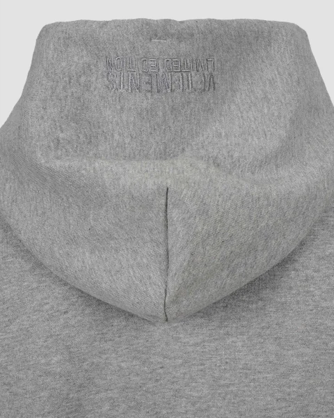 Zip Hoodie with Post-It Note Effect in Grey — снимка 5