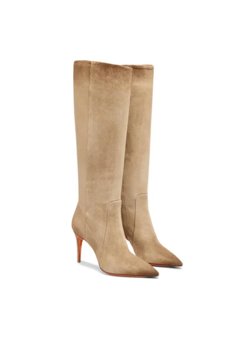 Велурени ботуши на ток Santoni — снимка 2