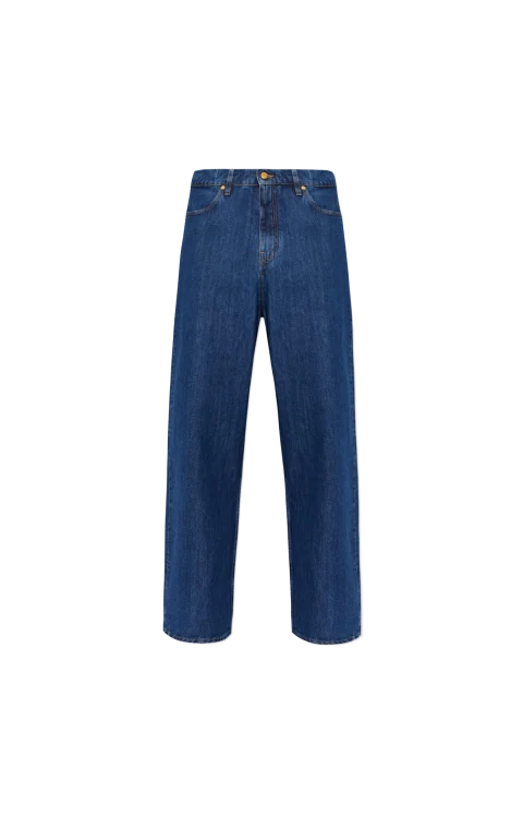 Blue Wide-Leg Jeans