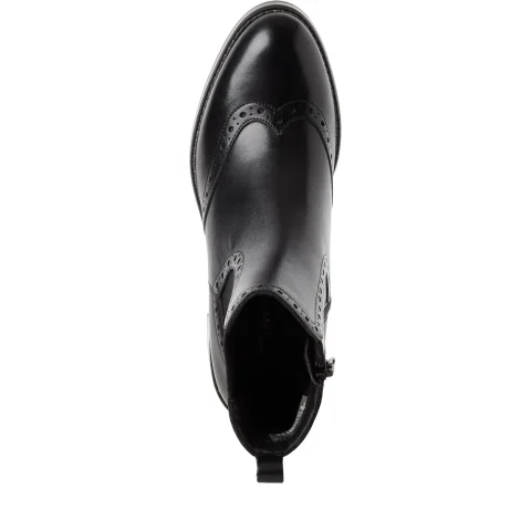 Дамски Боти На Ток TAMARIS – 1-25015-47-003 BLACK LEATHER — снимка 5