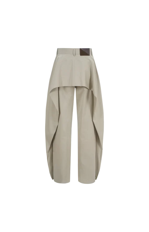 Loewe Beige Trousers in Cotton and Silk — снимка 2