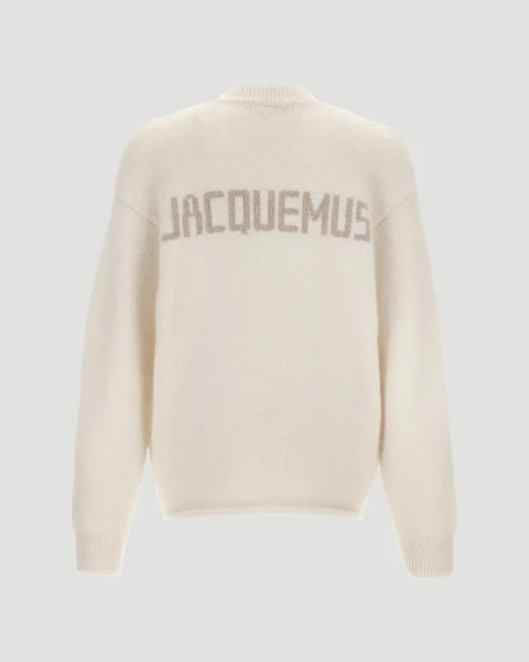 Wool Blend Sweatshirt in Light Beige — снимка 2