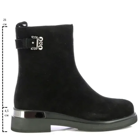 Дамски Равни Боти CARLO FABIANI – 75692 BLACK SUEDE — снимка 6