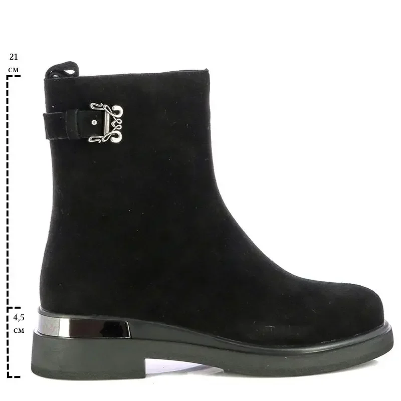 Дамски Равни Боти CARLO FABIANI – 75692 BLACK SUEDE — снимка 6
