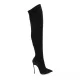 Дамски черни чизми с ток "Blade" Casadei — снимка 2