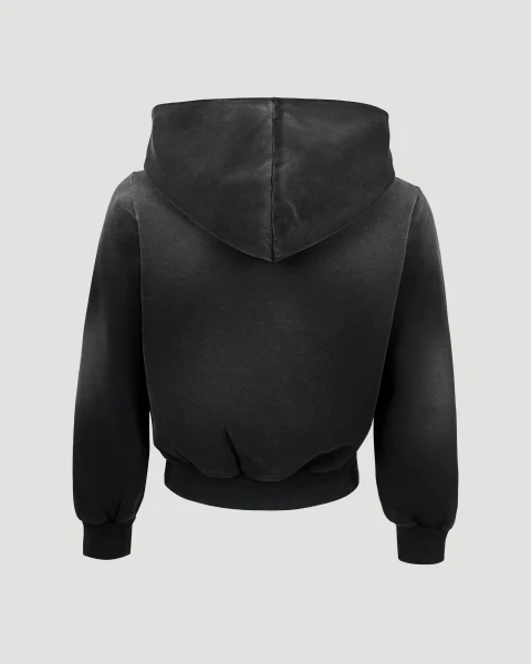Shrunken Cotton Terry Cardigan — снимка 3