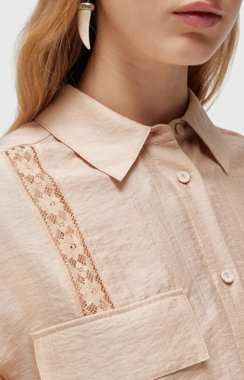 Риза от лиосел с джобове — снимка 4
