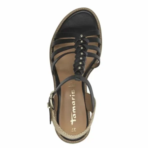 Дамски Сандали На Платформа TAMARIS – 1-28042-42-001 BLACK — снимка 5