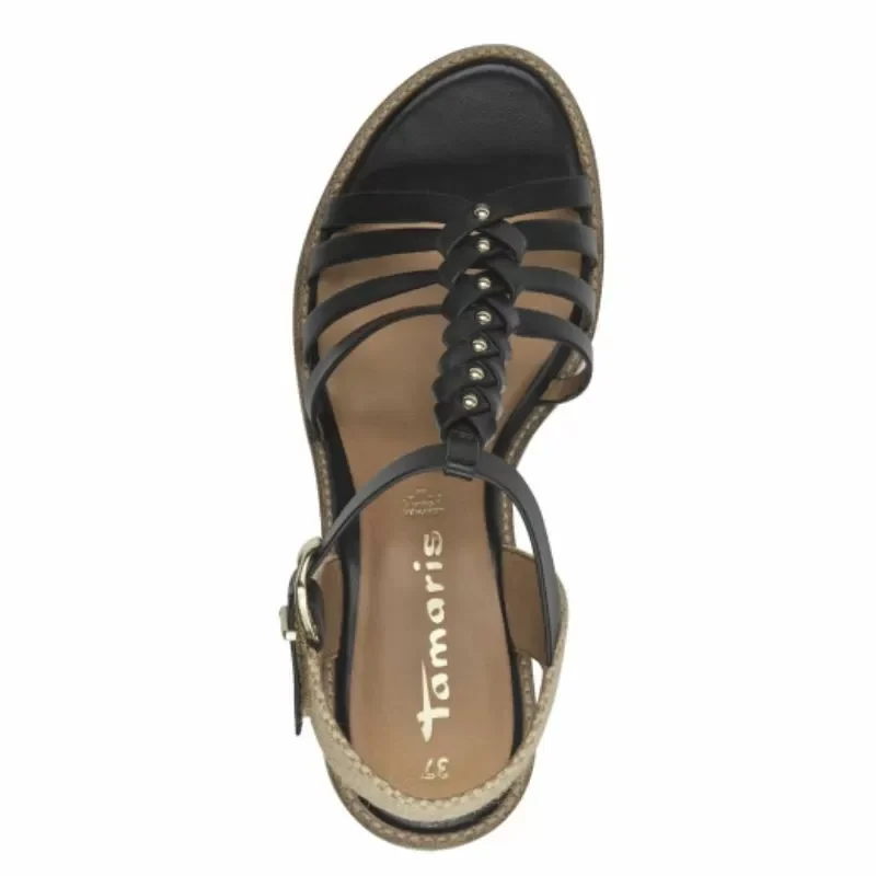 Дамски Сандали На Платформа TAMARIS – 1-28042-42-001 BLACK — снимка 5