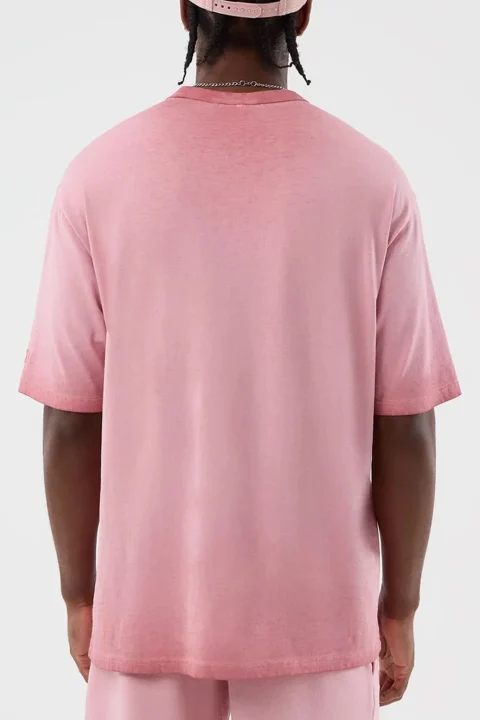 T-Shirt Mlb Washed Logo Neyyan 60856151 680 pastel pink — снимка 2