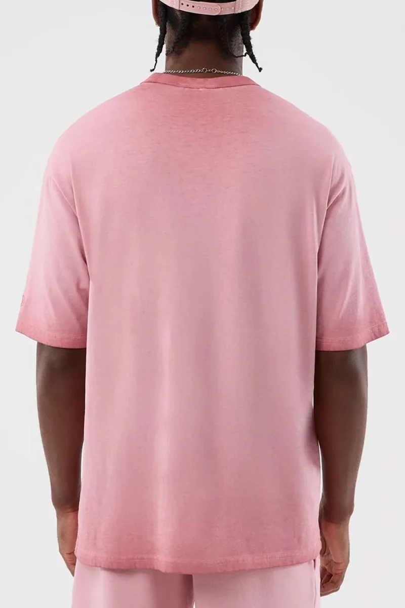 T-Shirt Mlb Washed Logo Neyyan 60856151 680 pastel pink — снимка 2
