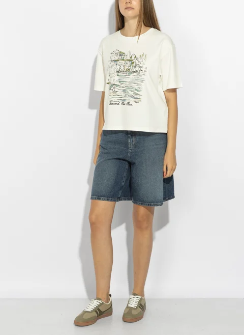 Тишърт 'Boxy fit' Weekend Max Mara Wkdsala — снимка 2