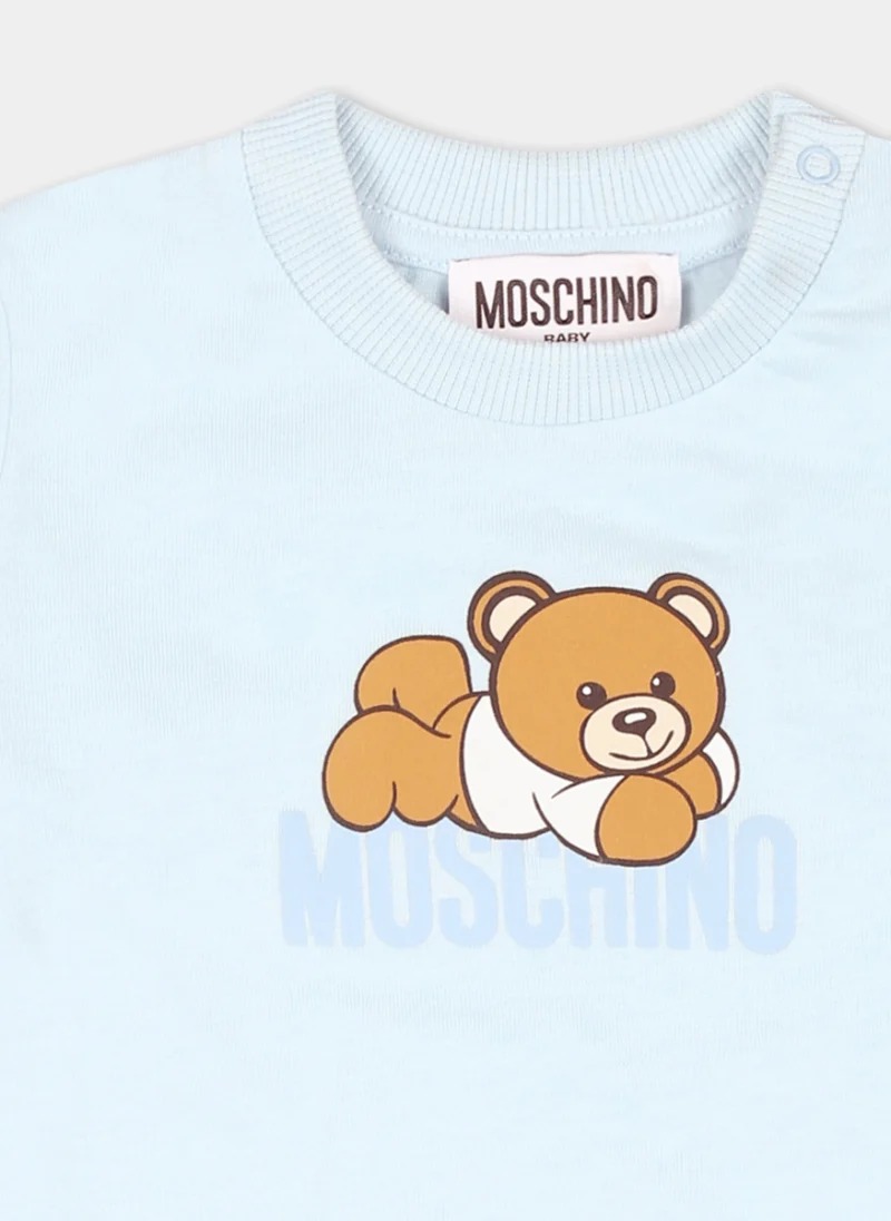 Блуза с принт 'Teddy Bear' Moschino Kids — снимка 6