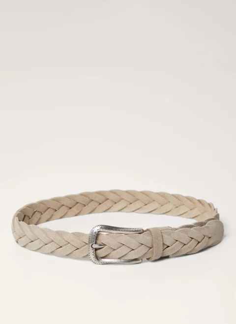 Велурен колан 'Braided' Brunello Cucinelli Kids 65