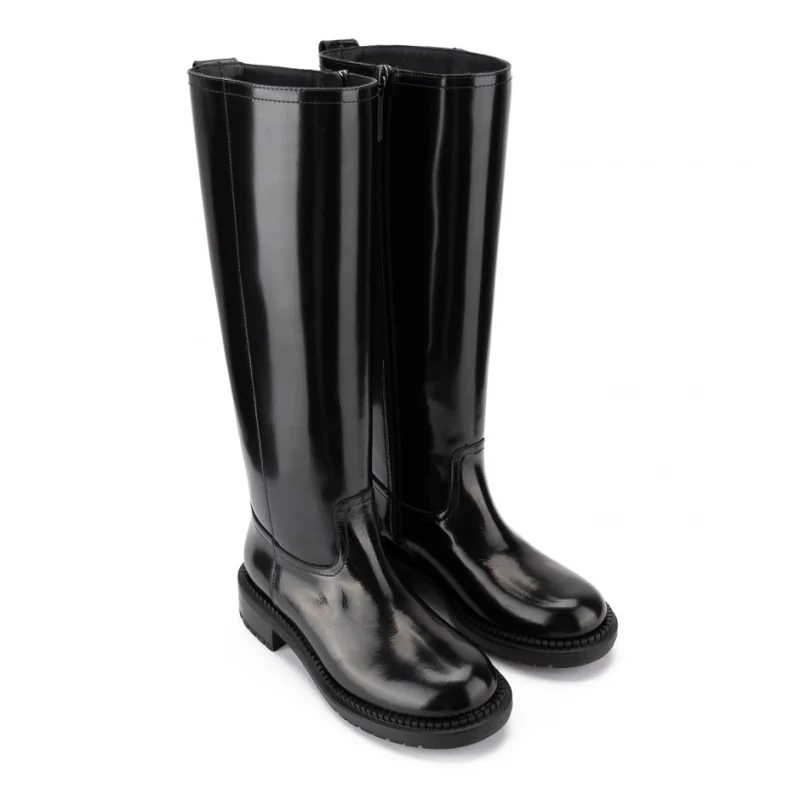 Дамски черни ботуши Casadei — снимка 7