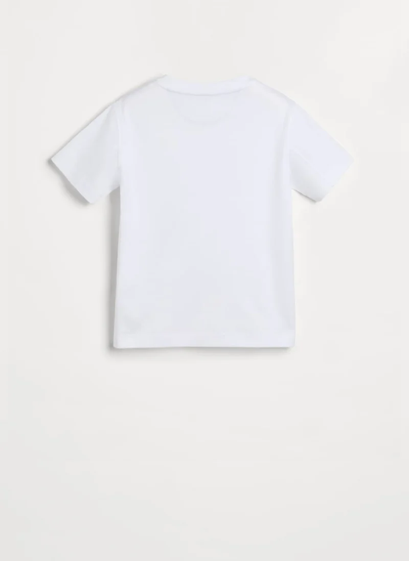 Тишърт с принт 'Black Tie Club' Brunello Cucinelli Kids 10 — снимка 2