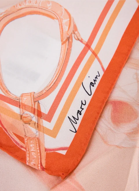 Копринен шал с принт Marc Cain Collections — снимка 3