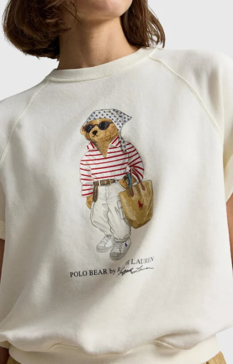 Памучен суитшърт Polo Bear с къс ръкав — снимка 4