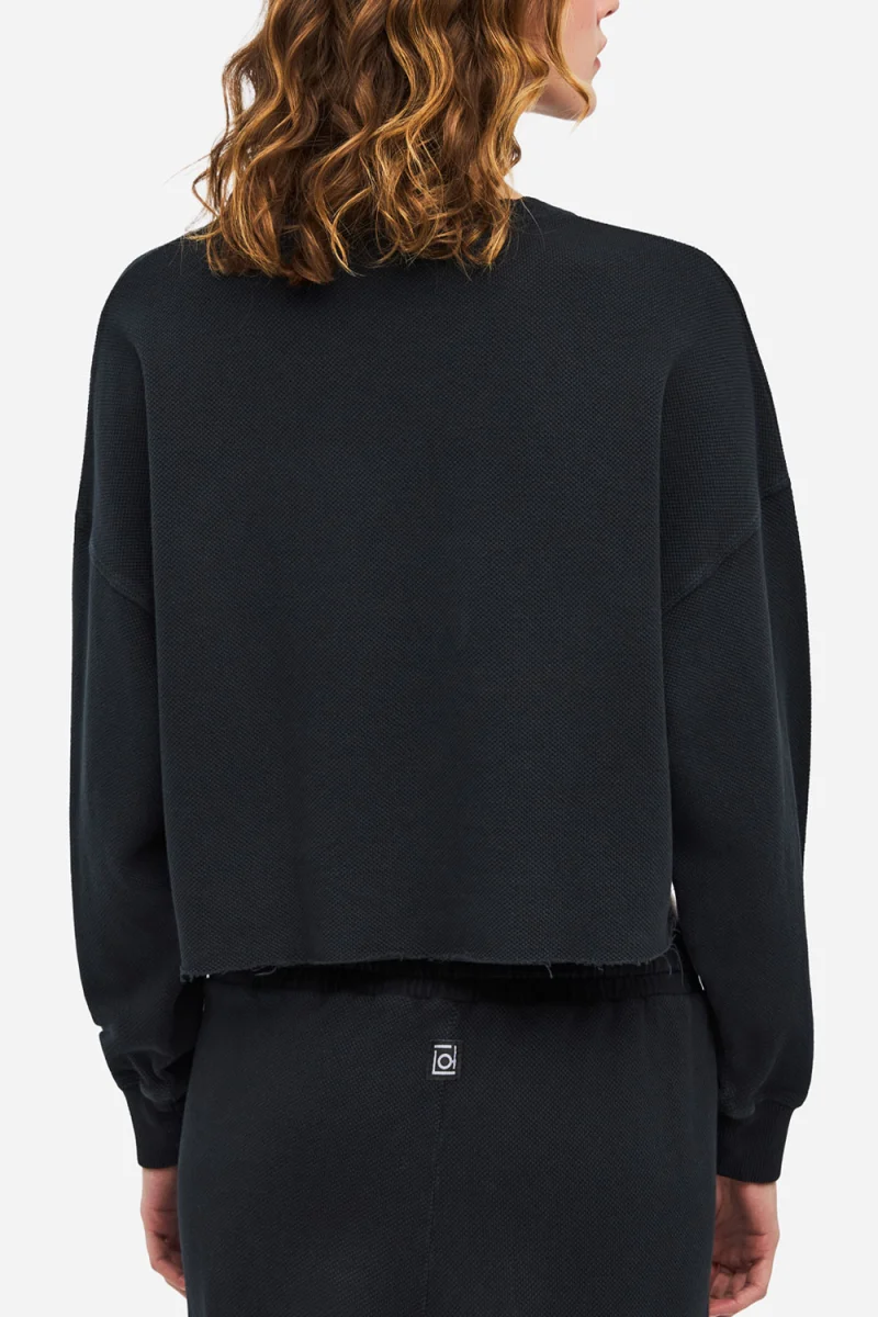Суичър Piquet Fleece DLWL000057 vintage black — снимка 2