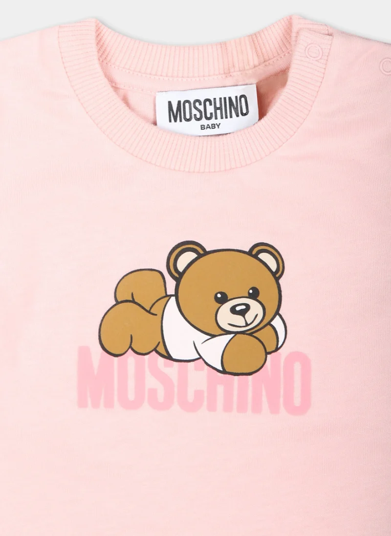 Блуза с принт 'Teddy Bear' Moschino Kids — снимка 9