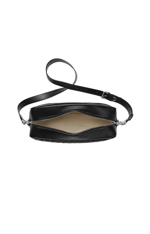 Black Intrecciato Camera Bag — снимка 4