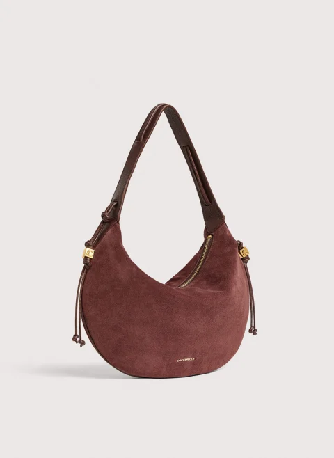 Велурена чанта Coccinelle Thess Medium — снимка 2
