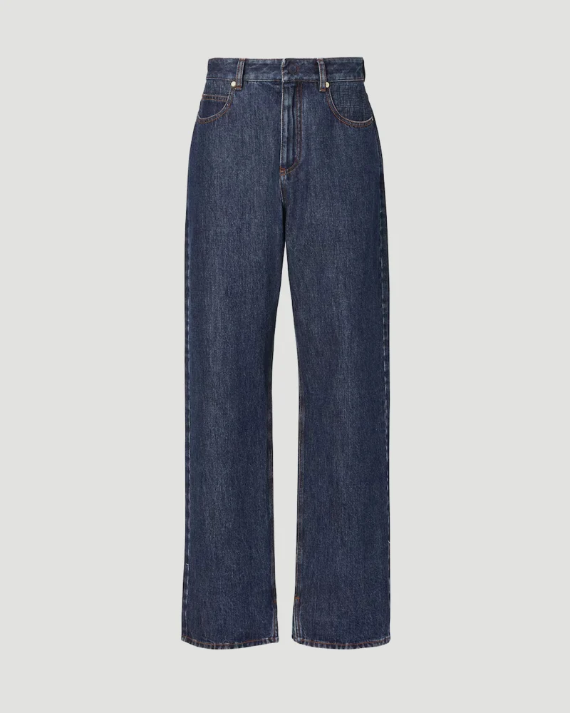 Straight-Leg Long Jeans