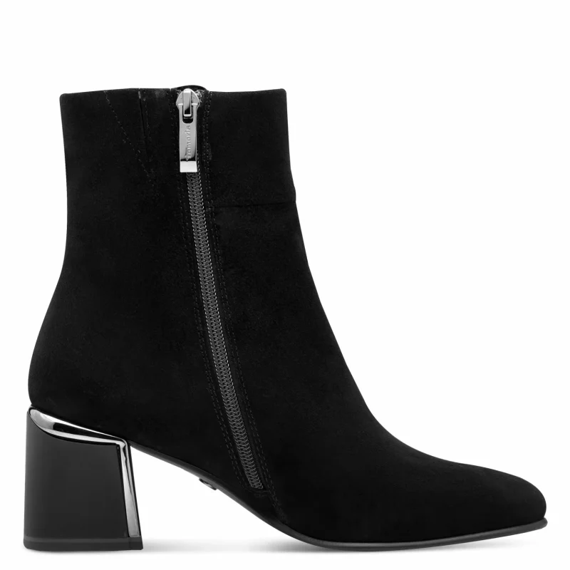 Дамски Боти На Ток TAMARIS – 1-25341-45-004 BLACK SUEDE