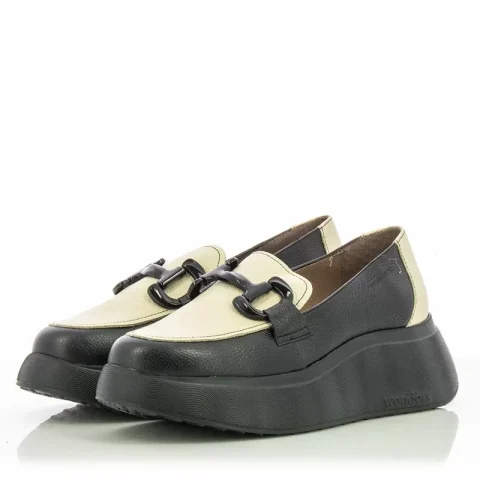 Дамски Обувки На Платформа WONDERS – A-3604 MONTREAL WILD NEGRO/CREAM — снимка 3