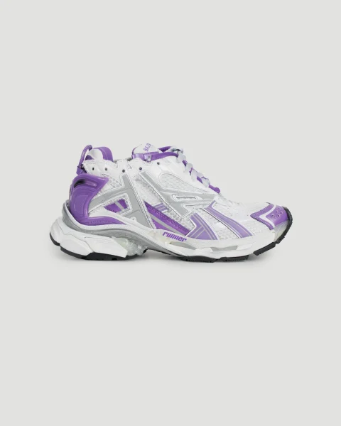 Runner Trainers in Purple and Silver — снимка 4