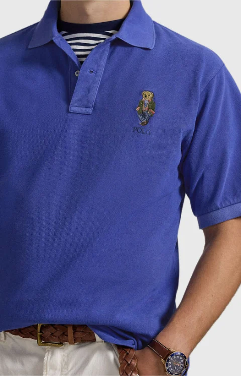 Памучен поло-шърт с Polo Bear бродерия — снимка 4