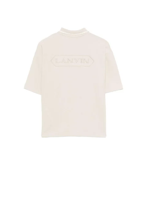 Полошърт с контрастен мотов Lanvin Kids — снимка 2