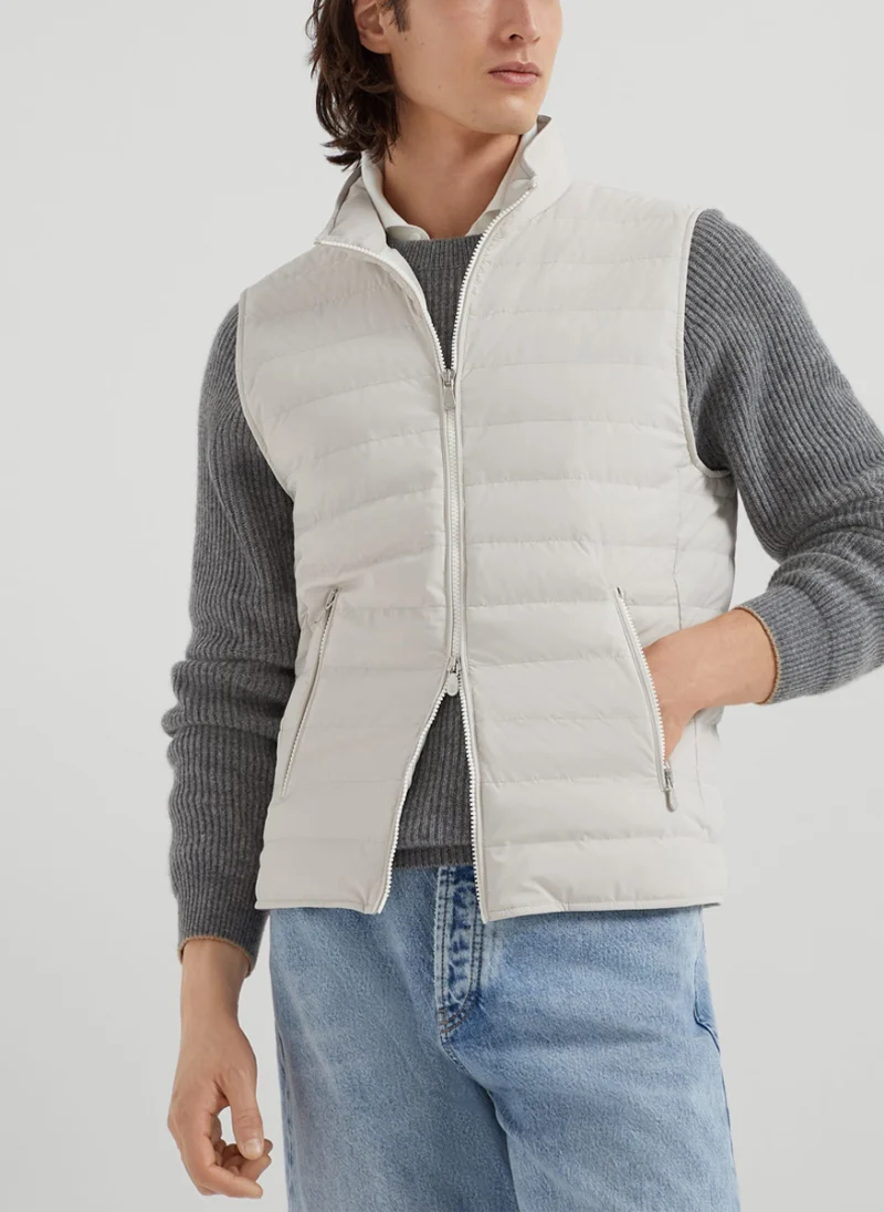 Капитониран елек от тафта Brunello Cucinelli — снимка 2