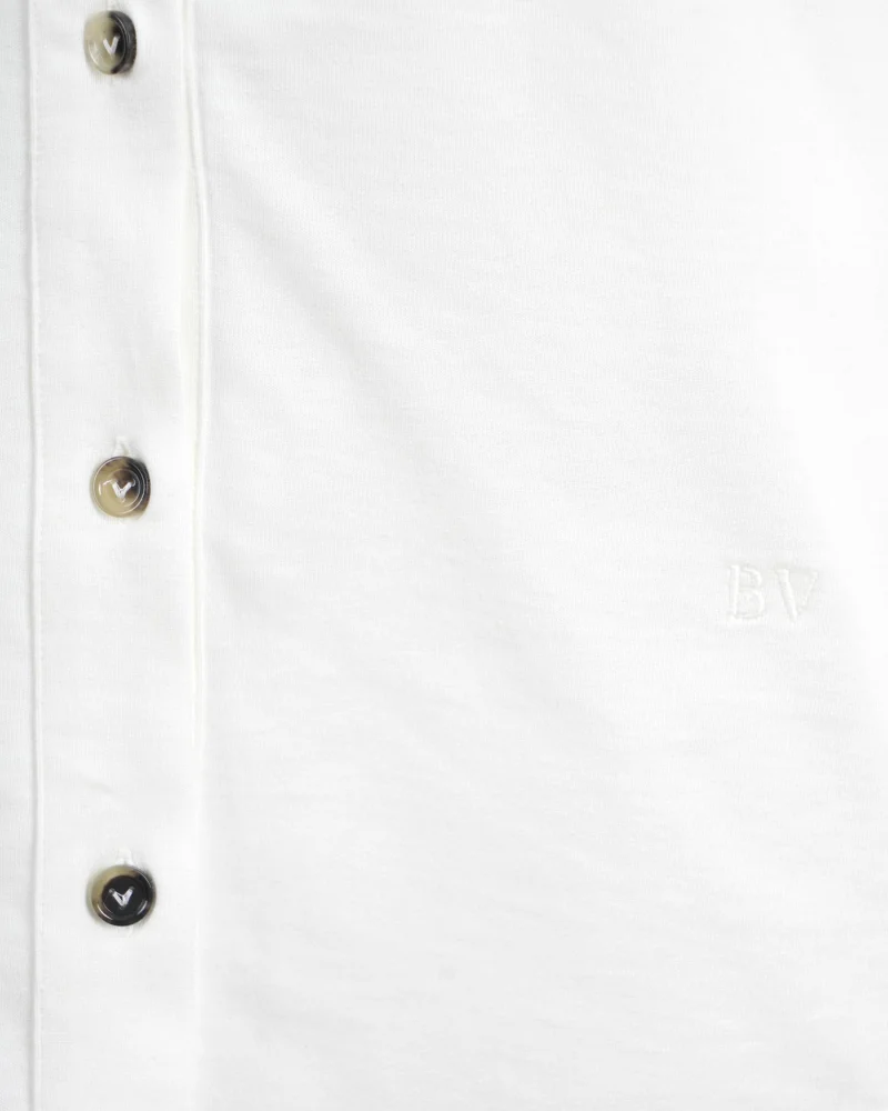 Tank Top with Buttons in White — снимка 2