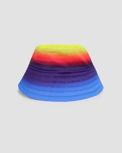 Ombre Topstitched Twill Bucket Hat