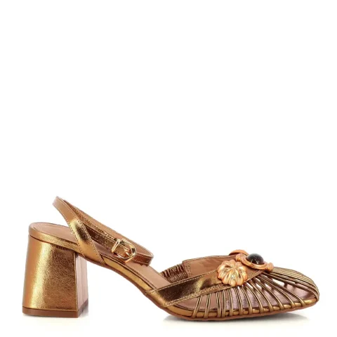 Дамски Сандали На Ток FERRUCCI – 2525105 CRISTAL BRONZE