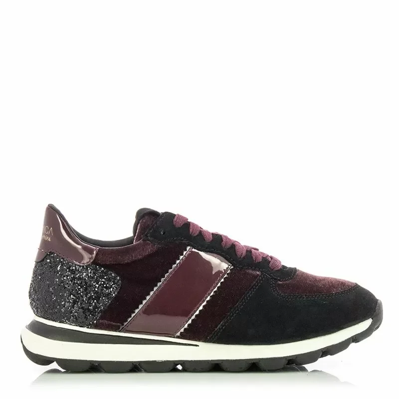 Дамски Сникърс GEOX – D26F4A D SPHERICA VSERIES WINE/BLACK