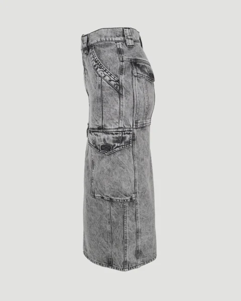 Denim Skirt in Grey — снимка 3