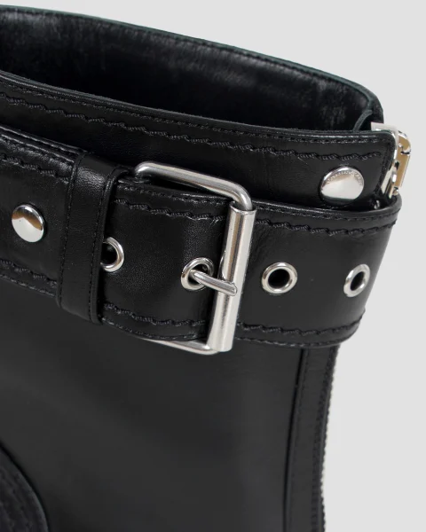 Leather Ankle Boots in Black — снимка 4