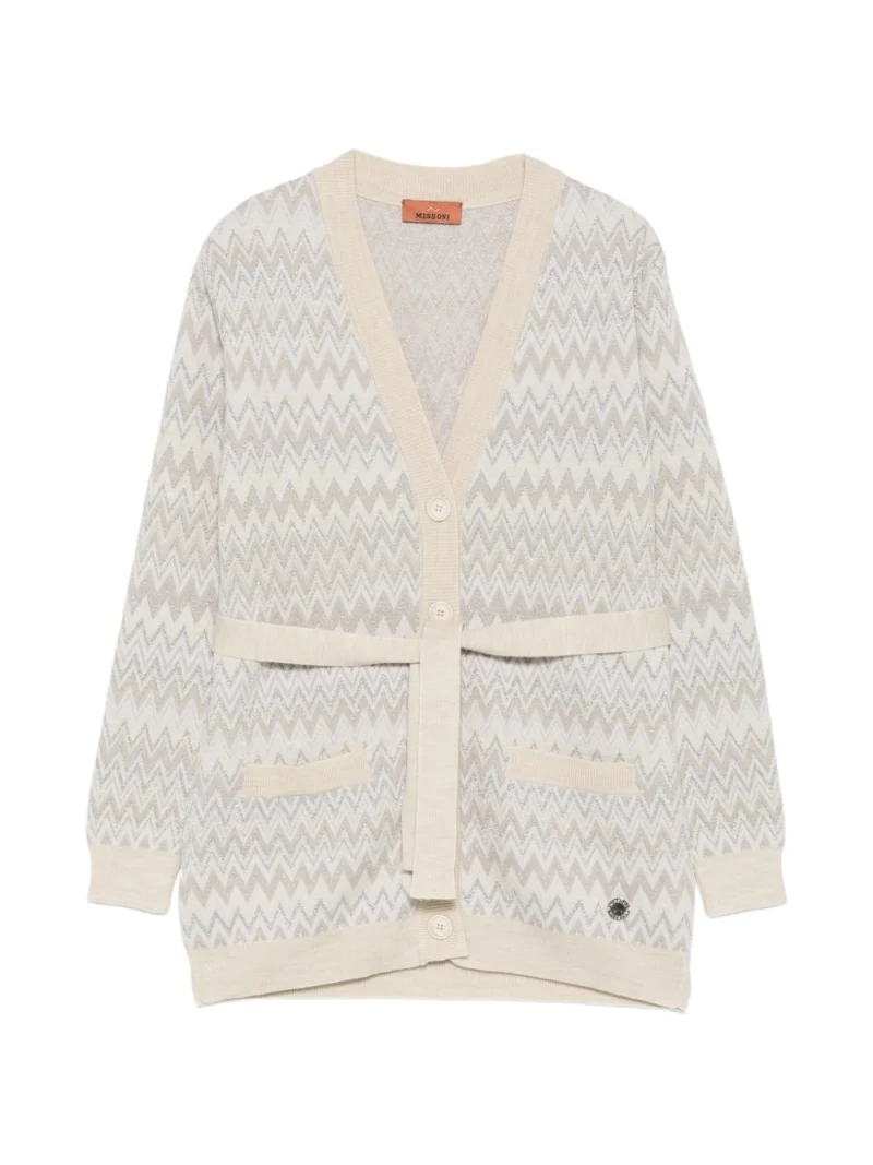 Жилетка от вълна с колан Missoni Kids