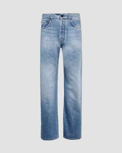 Relaxed Fit Straight Leg Jeans in Blue