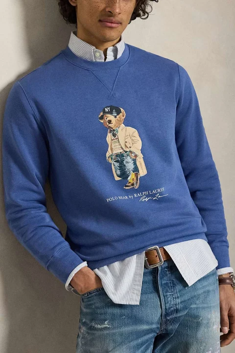 Суичър Seasonal Fleece-Knt 710B27073001 400 blue — снимка 2