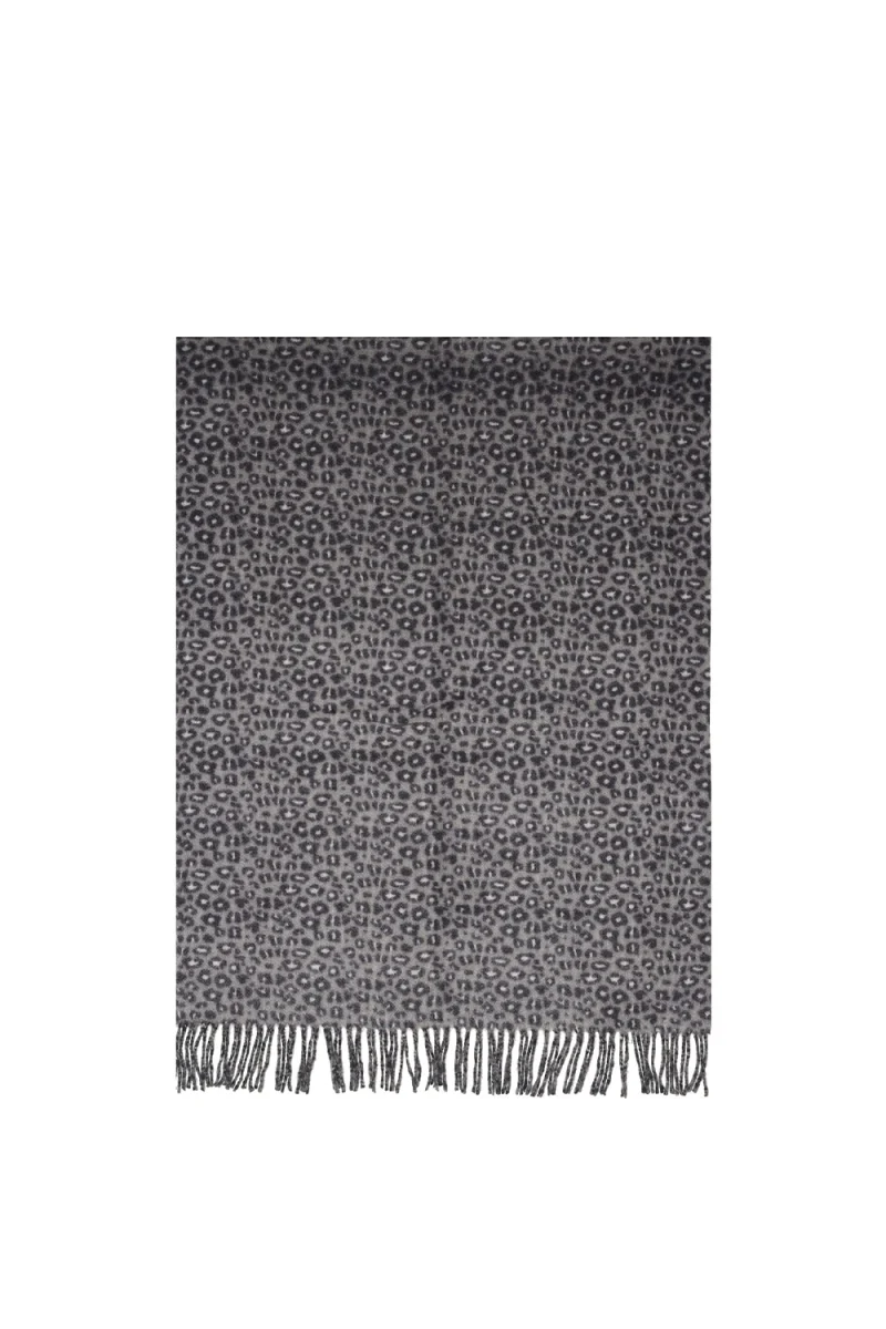 Шал Onljosephine Animal Print 15376280 BS000088 dark grey melange — снимка 2