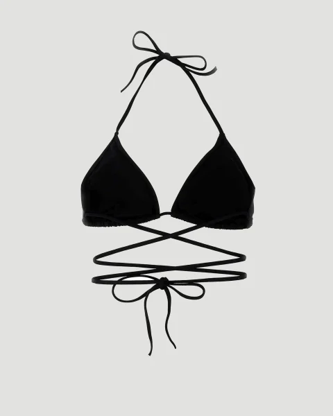 Triangle Cup Bikini Top in Black — снимка 2