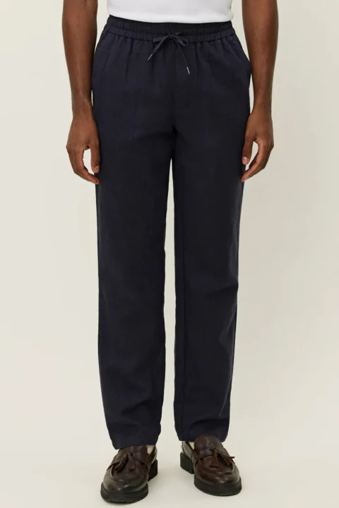 Панталон Patrick Linen 1000808 460-dark navy — снимка 2