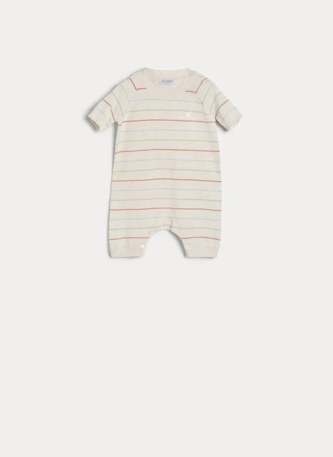 Раиран гащеризон от фино плетиво 'Bernie' Brunello Cucinelli Kids